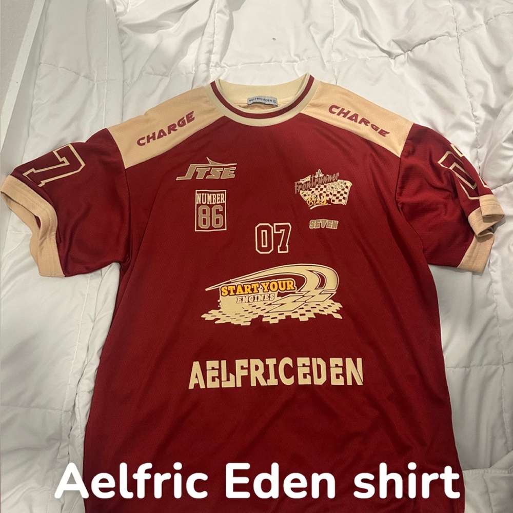Aelfric Eden Red and Beige Graphic Men's Jersey